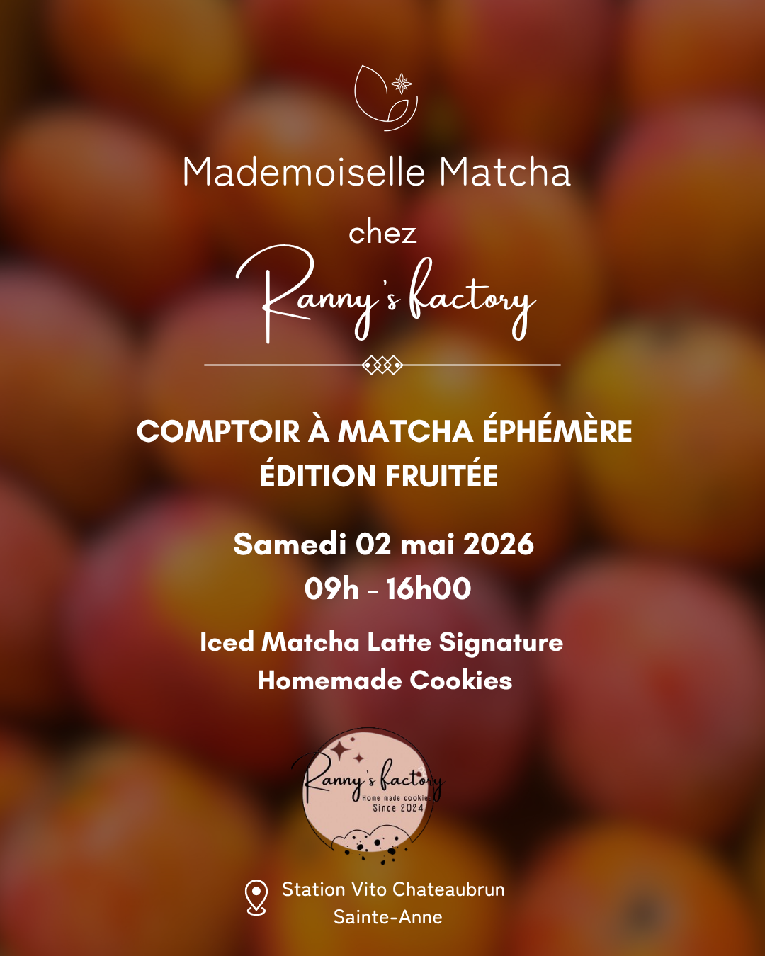 🌿 Comptoir à matcha éphémère - édition fruitée